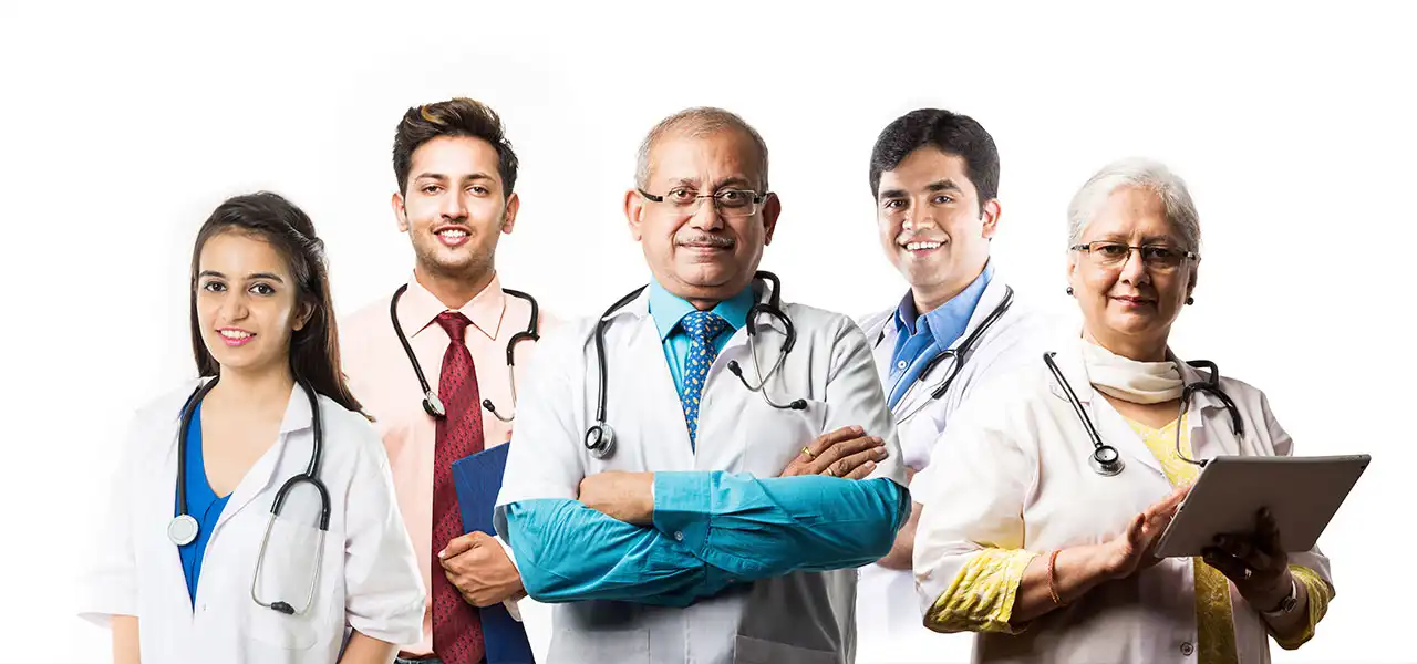 physicians posing with smile on face